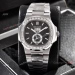 Patek Philippe Annual Calendar Copy Watches Stainless Steel with Diamond 40mm
